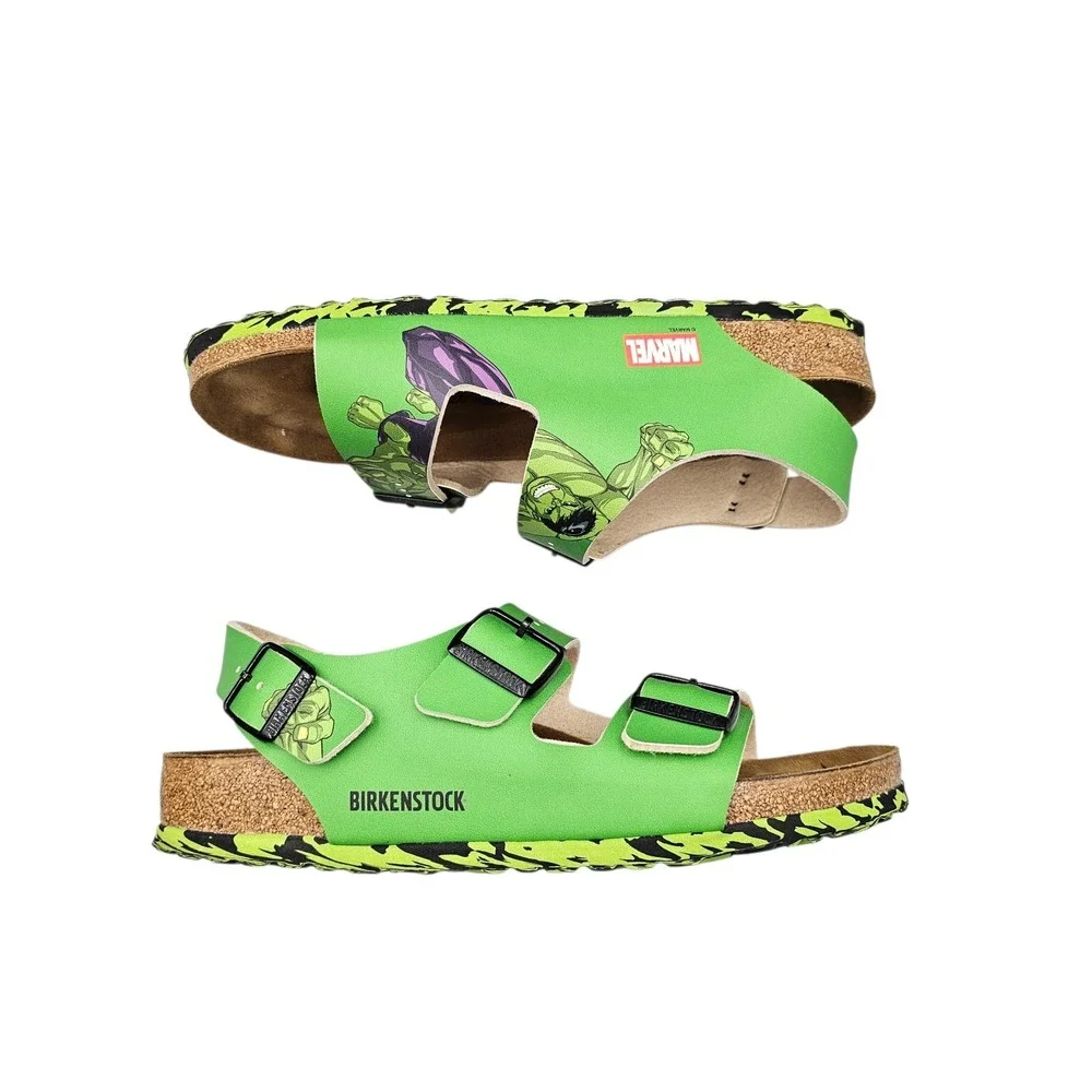 Birkenstock Men's Size 42/ 8 US Women's 11 EUC! RARE! Marvel Hulk Milano Sandals
